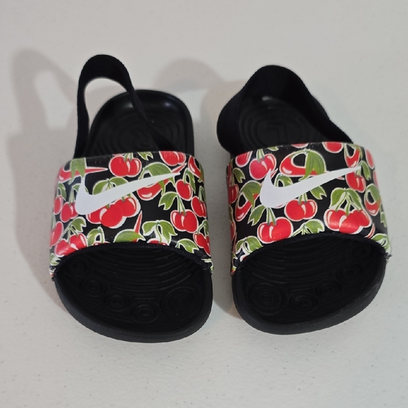 Nike Other - Nike Kids Cherry Print Sandals - Black and Red